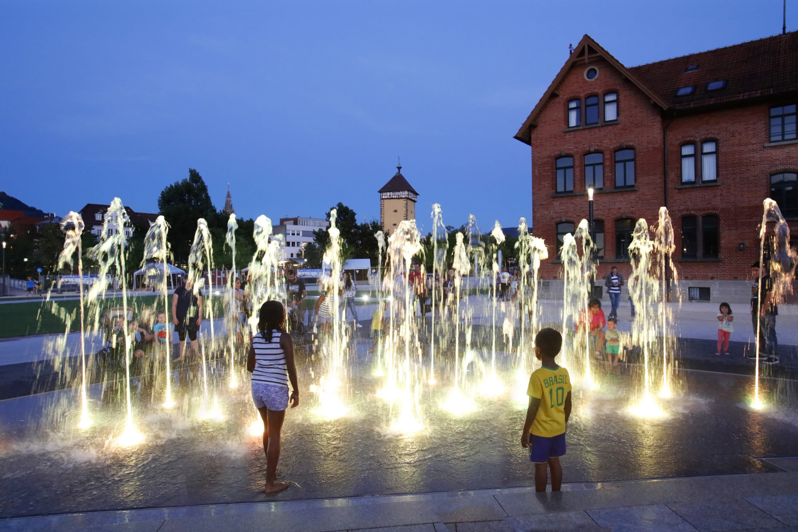 Wasserspiele im Bürgerpark Reutlingen